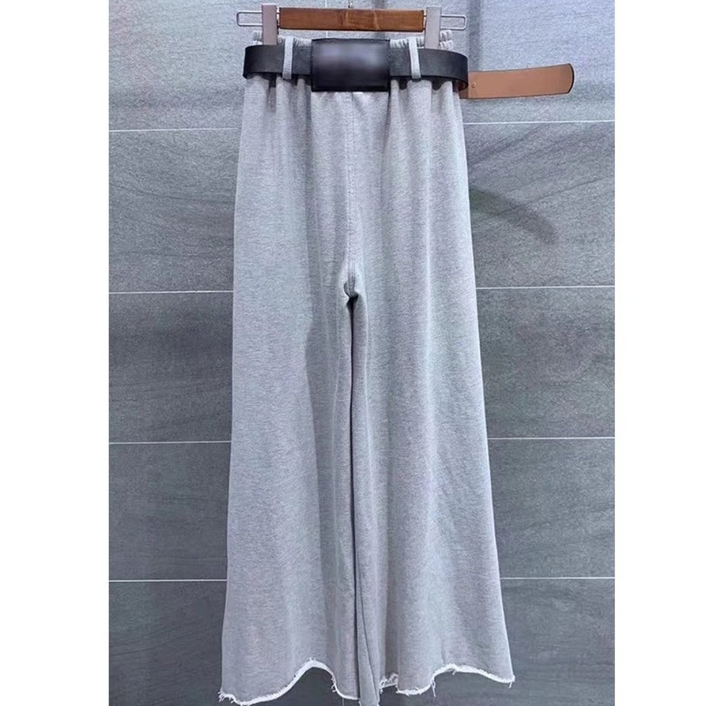Cut Out Raw Edge Sweat Pants - Picture 5 of 7
